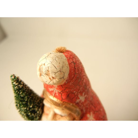 St Nickolas carved wood ornament,  6" Victorian style standing mantel ornament - Picture 6 of 6